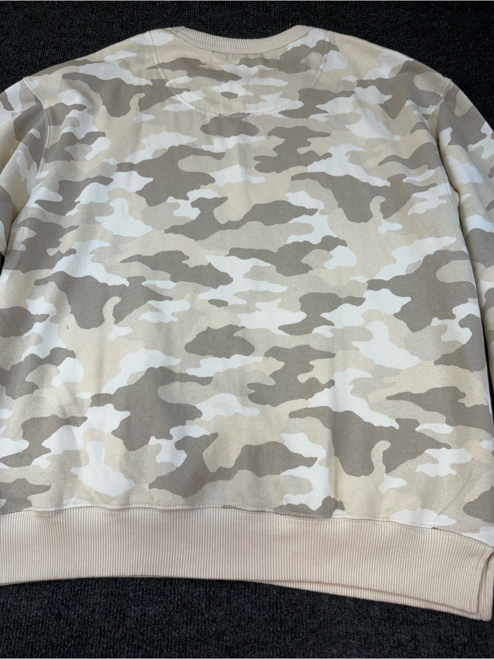 Aerie Beige Camo Crewneck Sweatshirt Oversized Small - Picture 9 of 12